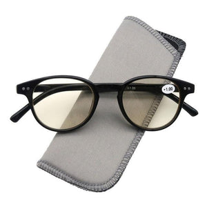 Round Reading Glasses Women Men Anti Blue Ray Light Fashion Retro Vintage Computer Eyeglasses Presbyopic Glass Diopter 0 0.5 2