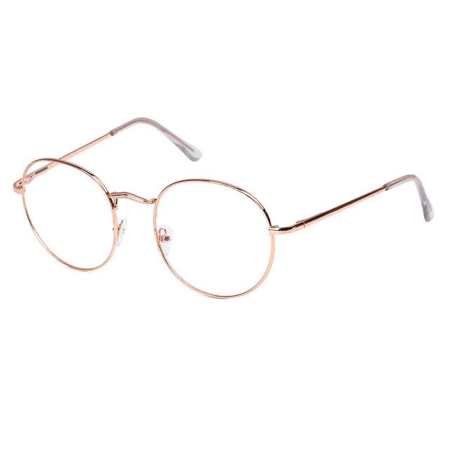 New Fashion Unisex Metal Vintage Round Glasses Oversized Glasses Frame Optical Eyeglass Frame Spectacles Vision Care Eyeglasses