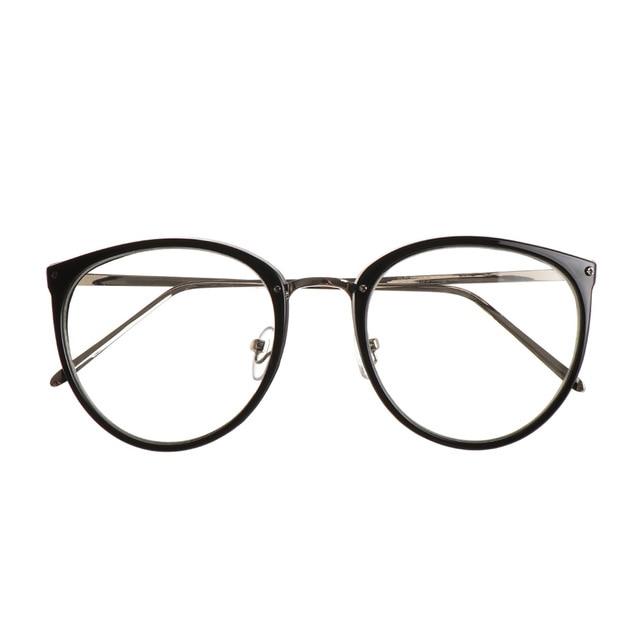 New Fashion Unisex Metal Vintage Round Glasses Oversized Glasses Frame Optical Eyeglass Frame Spectacles Vision Care Eyeglasses