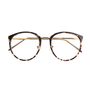 New Fashion Unisex Metal Vintage Round Glasses Oversized Glasses Frame Optical Eyeglass Frame Spectacles Vision Care Eyeglasses