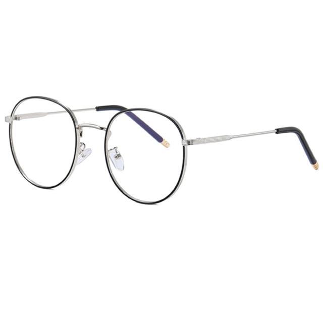 1PC Retro Anti Blue Light Glasses Frame Metal Round Optical Sepectacles Plain Eyeglasses Eyewear for Men Women Unisex