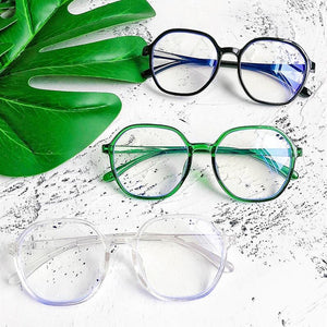 Unisex Optical Anti blue Light Oversized Glasses Ultra Light Resin Computer Glasses Fashion Square Clear Frames Reading Glasses