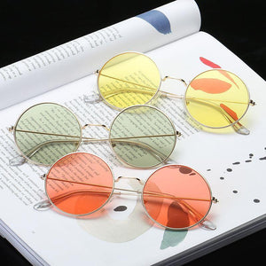 1 Pcs Sunglases Round novelty sunglasses women New Hip Hop Style Color Lenses Retro Glasses Summer Travel Trend Accessories