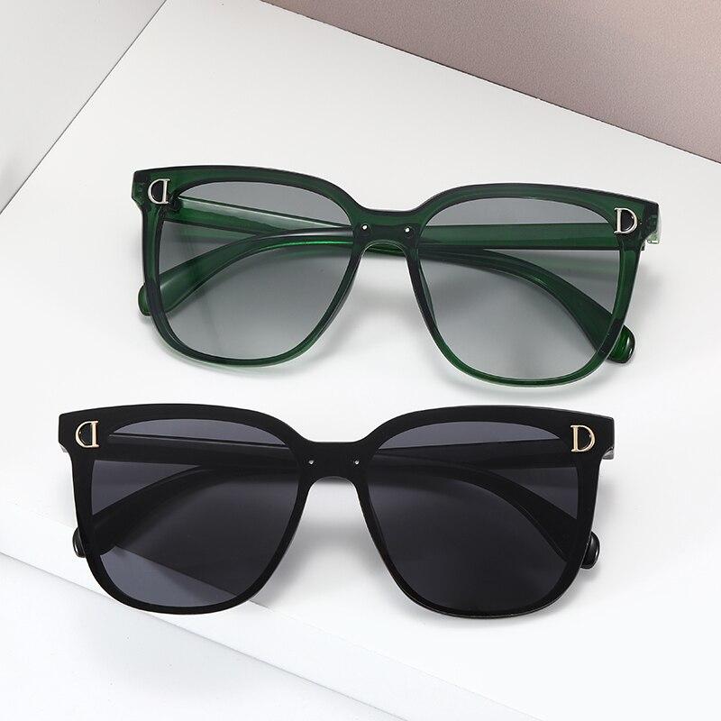 New Vintage Fashion Square Sunglasses Women Men Famous Brand Design Oversized D Letter Frame Sun Glasses For Female UV400