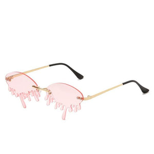 Rimless Sunglasses Women Fashion Retro Vintage Sunglasses Luxury Frameless Tears Shape Sunglasses Eyewear UV400 gafas de sol