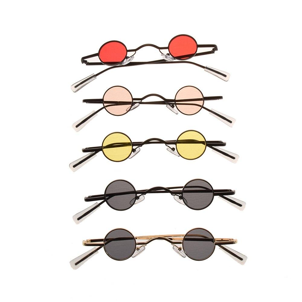 Retro Small Round Sunglasses Women Vintage Brand Shades Black Red Metal Color Sun Glasses For Female Fashion Designer Lunette